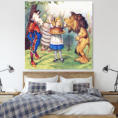 Alice, The Lion und das Einhorn im Wunderland Leinwanddruck (Insitu (Schlafzimmer))