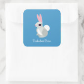 Alice the Rabbit Quadratischer Aufkleber (Tasche)