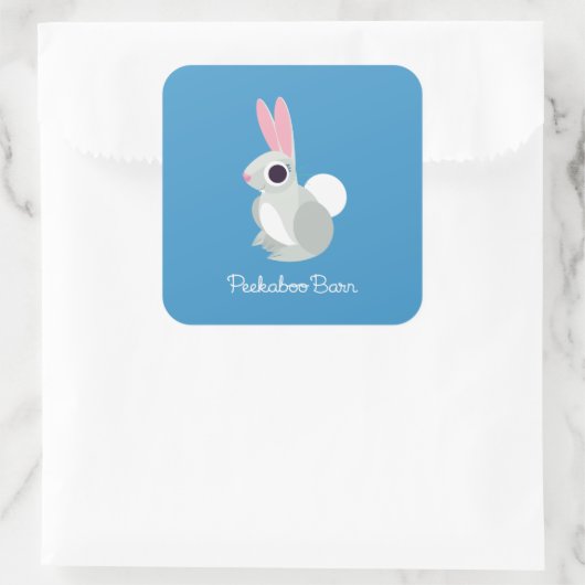 Alice the Rabbit Quadratischer Aufkleber (Tasche)