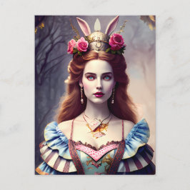 Alice the Rabbit Queen Postcard Postkarte