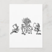 Alice & the Wonderland Gang in Black & White Postkarte (Vorderseite)
