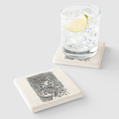 Alice Through the Looking Glass - The Jabberwocky Steinuntersetzer (Seitenansicht)