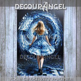 Alice Through the Portal Decoupage Seidenpapier