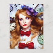 Alice Time Behalte das Verschieben von künstlerisc Postkarte (Vorderseite)