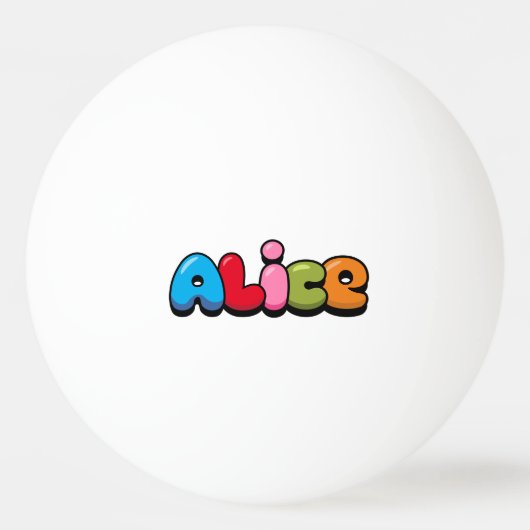 Alice Tischtennisball (Vorderseite)