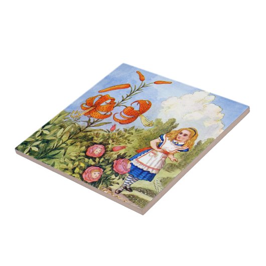 Alice-Treffen, die Blumen im Märchenland sprechen Fliese (Seite)