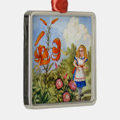 Alice-Treffen, die Blumen im Märchenland sprechen Ornament Aus Metall (Rechts)