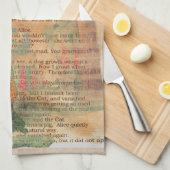 Alice trifft Cheshire.cat Handtuch (Viertel Falte)