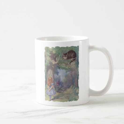 Alice trifft Cheshire-Katze Kaffeetasse (Rechts)