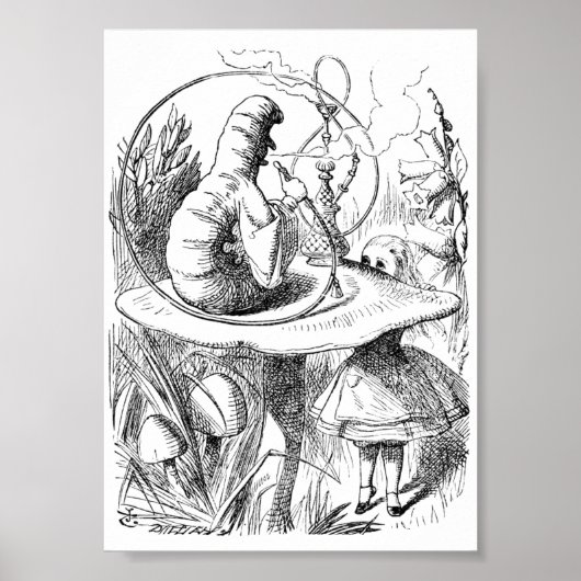 Alice trifft das Raupe Poster (Vorne)