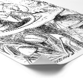 Alice trifft das Raupe Poster (Ecke)