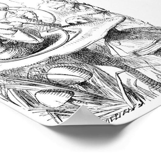 Alice trifft das Raupe Poster (Ecke)