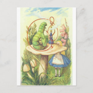 Alice trifft den Schmetterling Postkarte