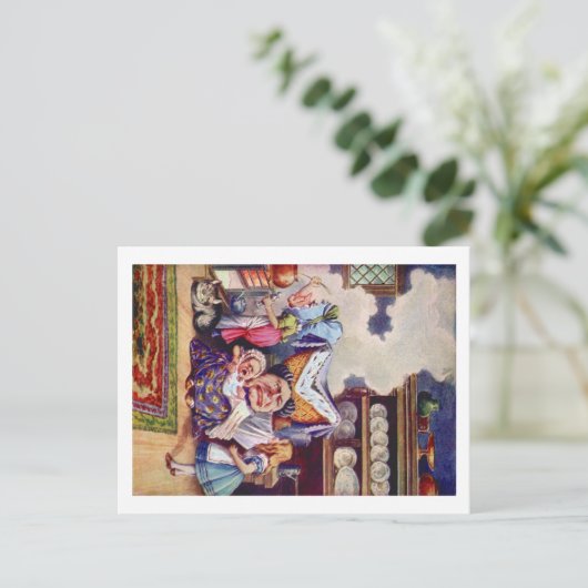 Alice trifft die Duchess und das Pic Baby Postkarte (Stehend Vorderseite)