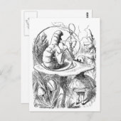 Alice trifft die Raupe - Alice im Wunderland Postkarte (Vorne/Hinten)