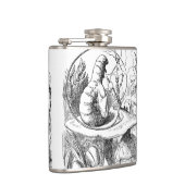 Alice trifft die Raupe - Alicen im Wunderland Flachmann (Rechts)