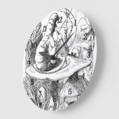 Alice trifft die Raupe - Alicen im Wunderland Große Wanduhr (Winkel)