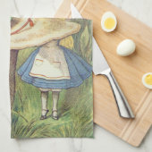 Alice trifft die Raupe Geschirrtuch (Viertel Falte)