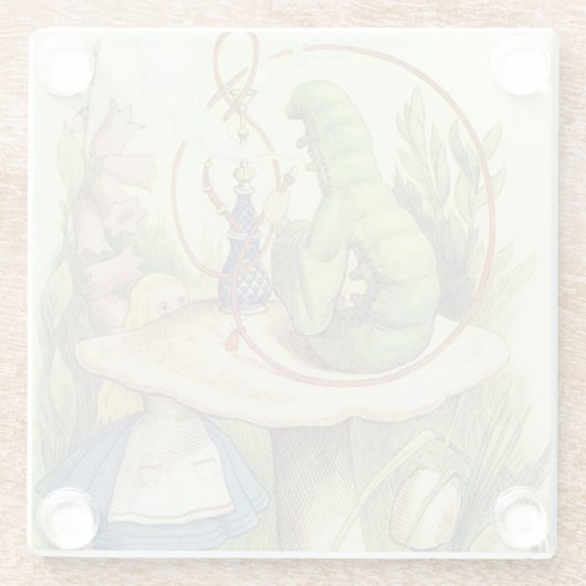 Alice trifft die Raupe Glasuntersetzer (Rückseite)