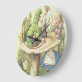 Alice trifft die Raupe Große Wanduhr (Winkel)