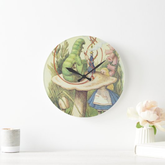 Alice trifft die Raupe Große Wanduhr (Zuhause)