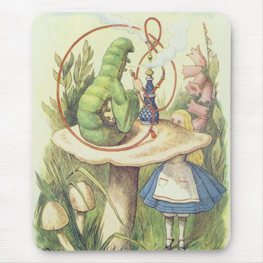 Alice trifft die Raupe Mousepad (Vorne)