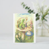 Alice trifft die Raupe Postkarte (Stehend Vorderseite)