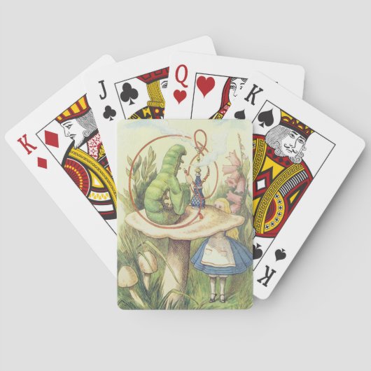 Alice trifft die Raupe Spielkarten (Rückseite)