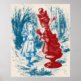 Alice trifft die rote Königin Poster