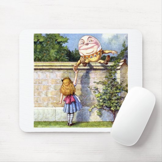 Alice trifft Humpty Dumpty in Wonderland Mousepad (Mit Mouse)
