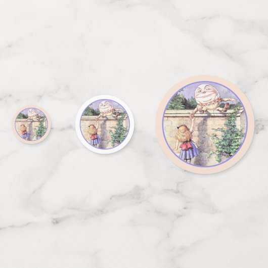 Alice trifft Humpty Dumpty Konfetti (Vorderseiten)