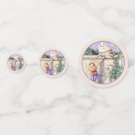 Alice trifft Humpty Dumpty Konfetti (Rückseiten)