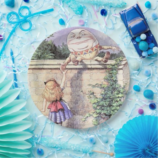 Alice trifft Humpty Dumpty Pappteller (Party)