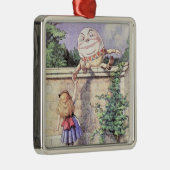 Alice trifft Humpty Dumpty Silbernes Ornament (Rechts)