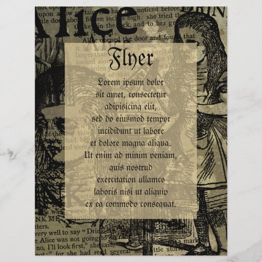 Alice Trink mich Collage Flyer (Vorne)