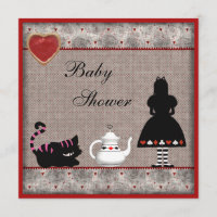 Alice- u. Cheshire-Katzen-Baby-Duschen-Tee-Party