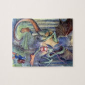 Alice u. das Jabberwocky farbenreiche Puzzlespiel Puzzle (Horizontal)