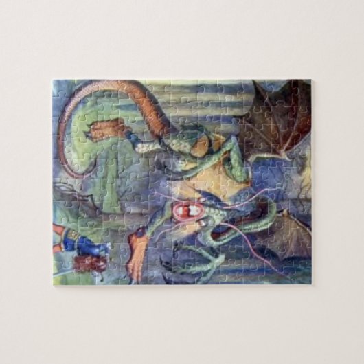 Alice u. das Jabberwocky farbenreiche Puzzlespiel Puzzle (Horizontal)