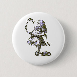Alice u. der Flamingo Button