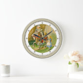 Alice u. der weiße Ritter durch den Spiegel Große Wanduhr (Zuhause)