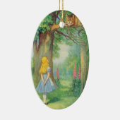 Alice u. die Cheshire-Katzen-Farbe Keramikornament (Rechts)