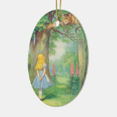 Alice u. die Cheshire-Katzen-Farbe Keramikornament (Links)