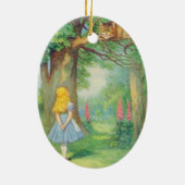 Alice u. die Cheshire-Katzen-Farbe Keramikornament (Hinten)