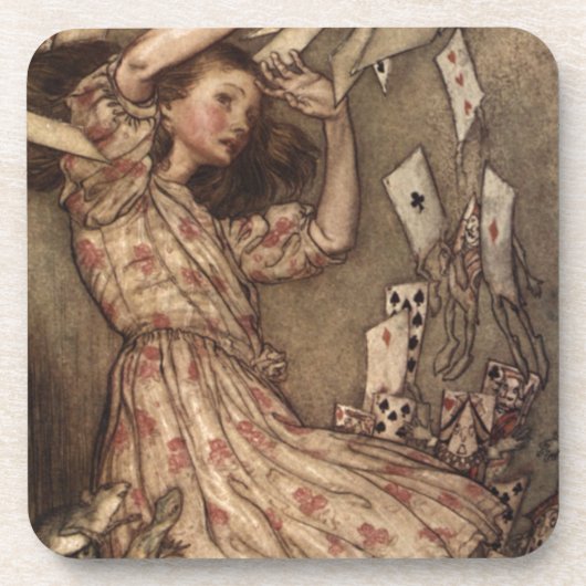 Alice u. die Karten durch Arthur Rackham Getränkeuntersetzer (Vorderseite)
