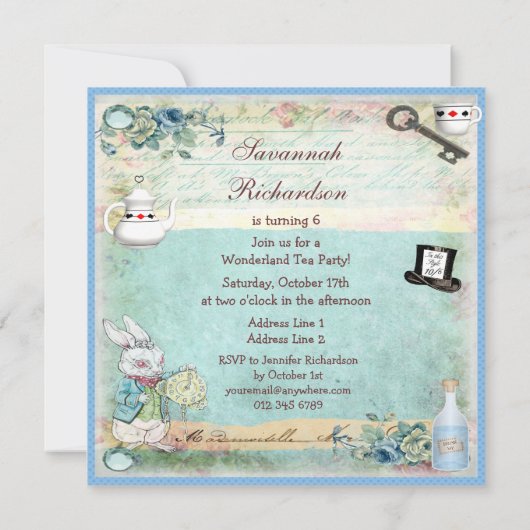 Alice- u. einladung (Rückseite)