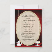 Alice- u. Flamingo-Vögel u. Käfig-Brautparty Einladung (Rückseite)