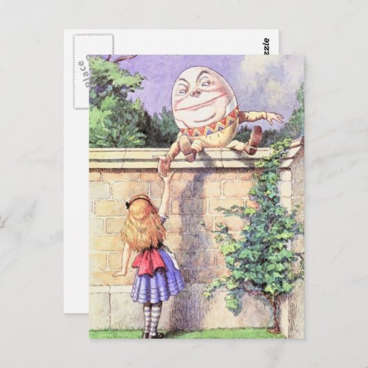 Alice u. Humpty Farbe Postkarte (Vorne/Hinten)