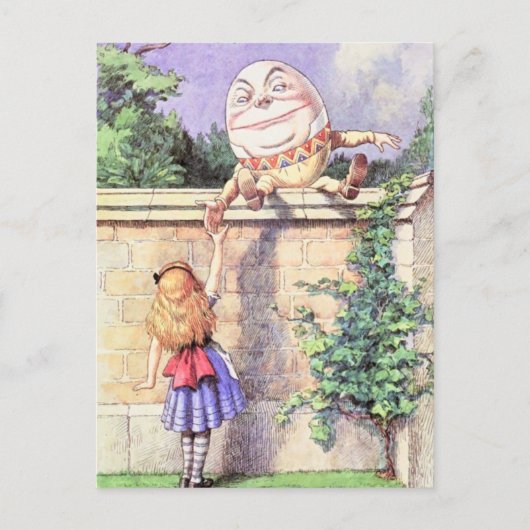 Alice u. Humpty Farbe Postkarte (Vorderseite)