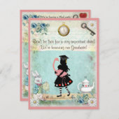 Alice u. rosa Flamingo-Abschluss-Party Einladung (Vorne/Hinten)