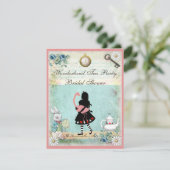 Alice u. rosa Flamingo-Brautparty Einladung (Stehend Vorderseite)